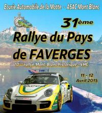 31ème rallye du pays de Faverges. Du 11 au 12 avril 2015 à Faverges. Haute-Savoie. 